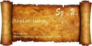 Szalai Ugron névjegykártya